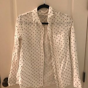 Jcrew Polka Dot button blouse